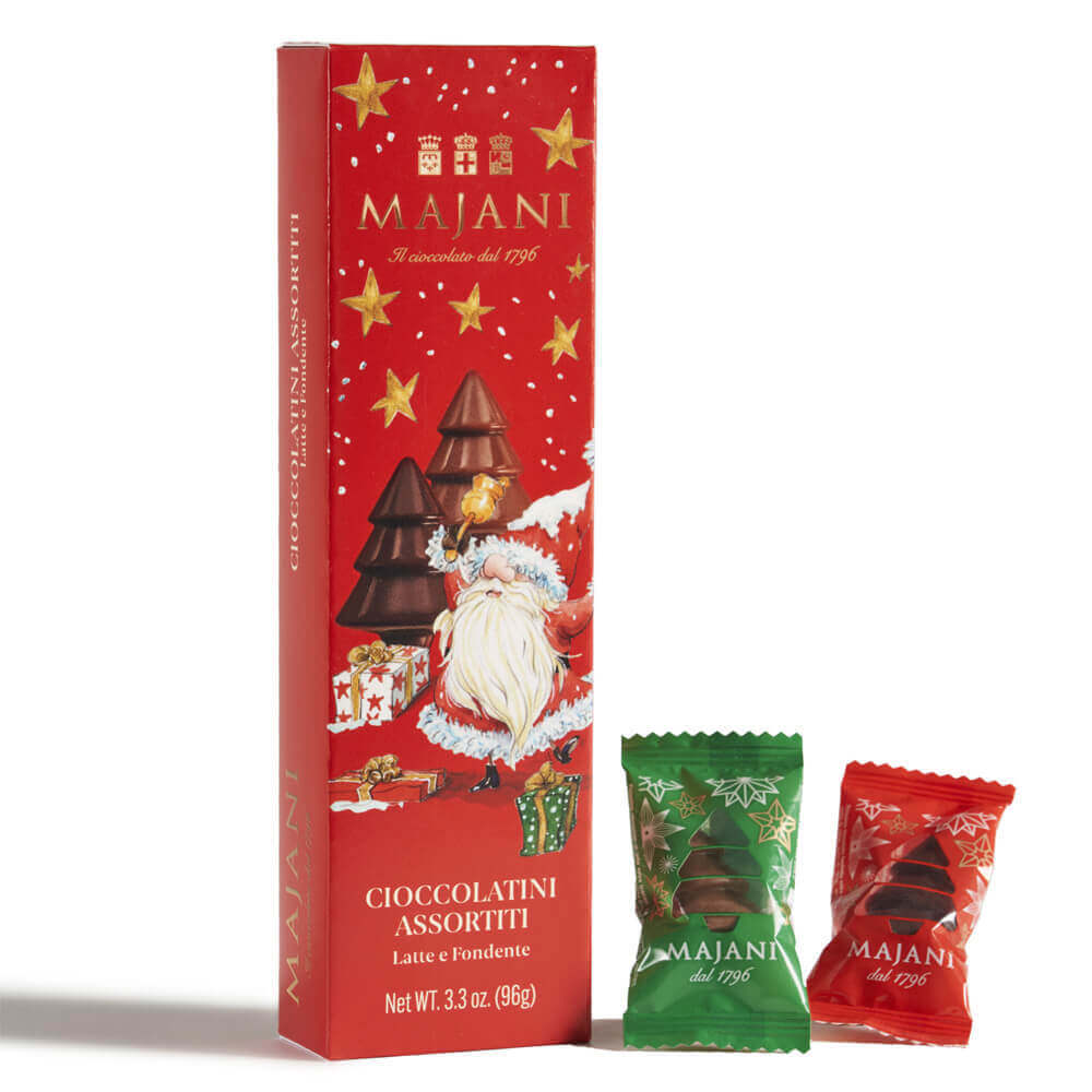 Majani Happy Tree Tower Milk and Dark Chocolate Assortment 96g